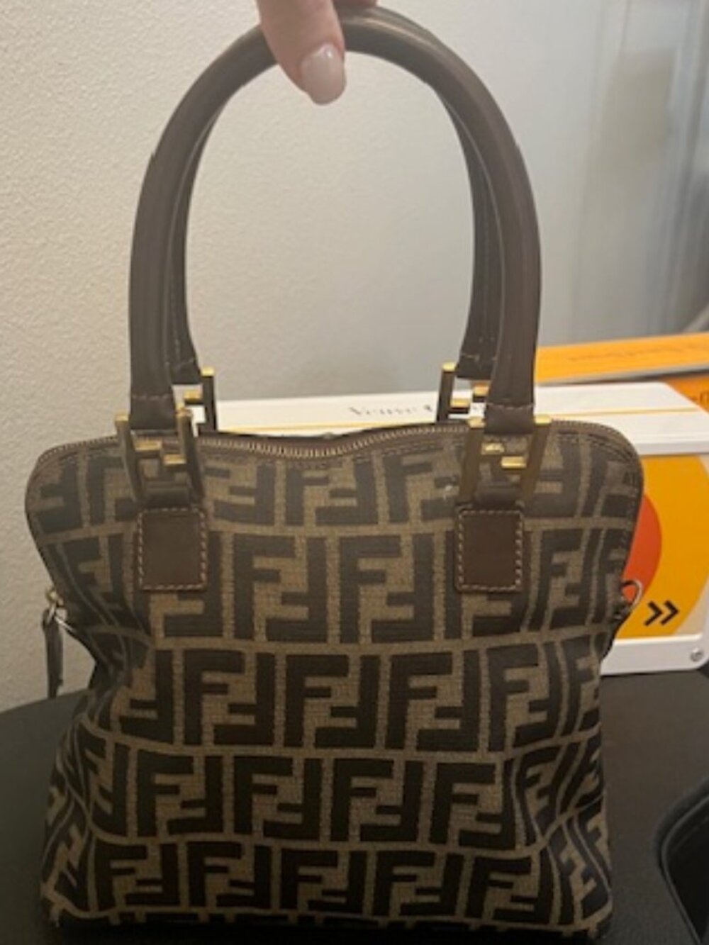 Vintage Fendi Zucca 2 Way Top Handle & Shoulder Bag – Packable Satchel – Italy